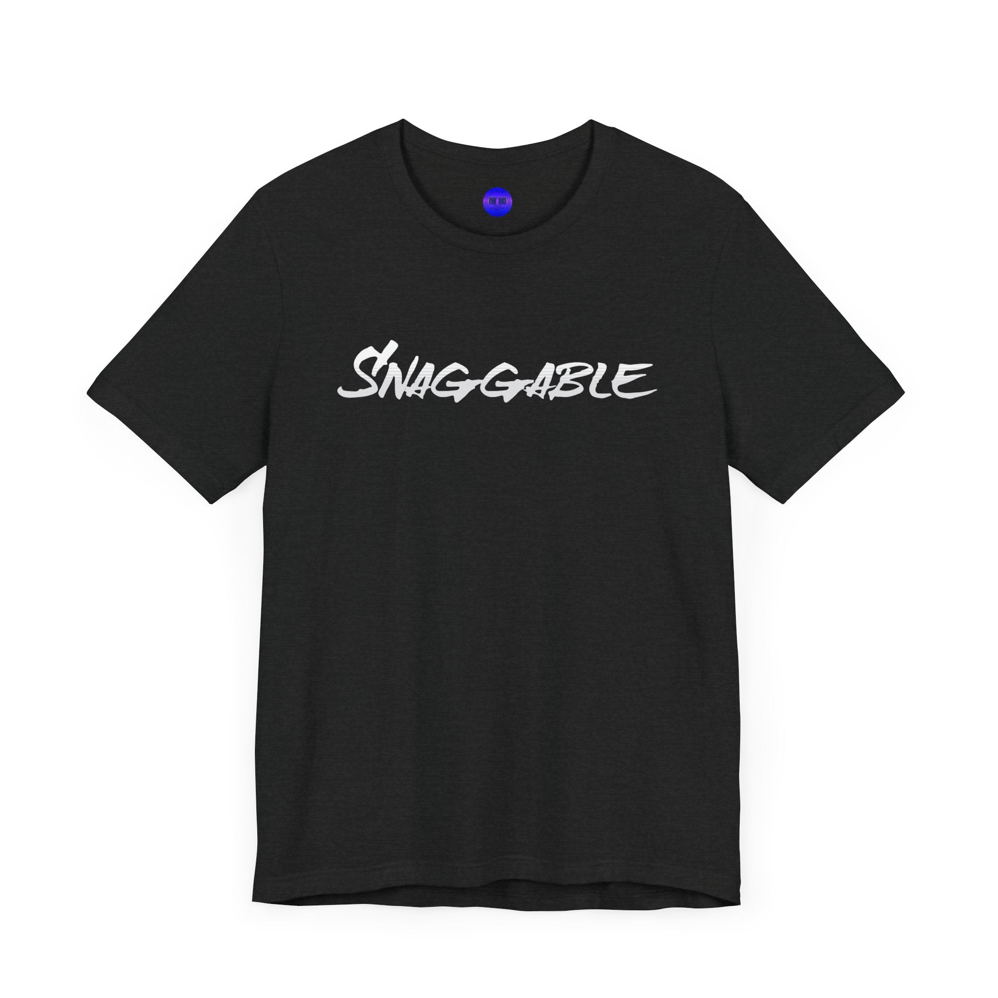 Snaggable, Rez Humor, Black, Asphalt, Pink or Red, Unisex Jersey Short Sleeve Tee