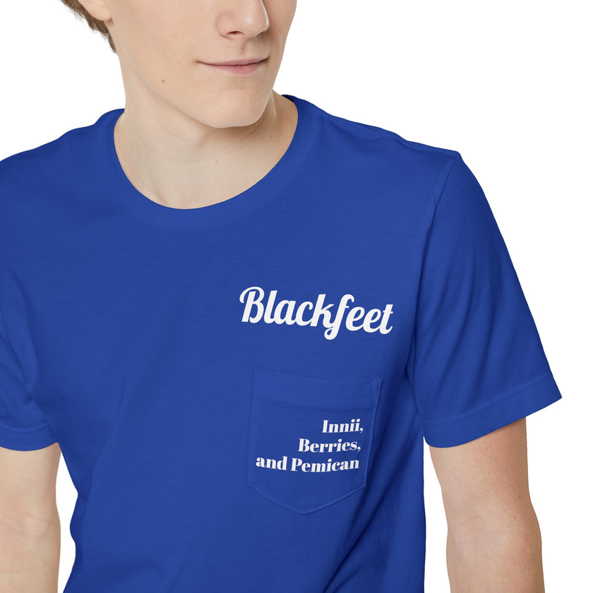 Your Tribe, food and Medicine, personalized Shirt, Blue, Black, or White, Unisex Pocket T-shirt