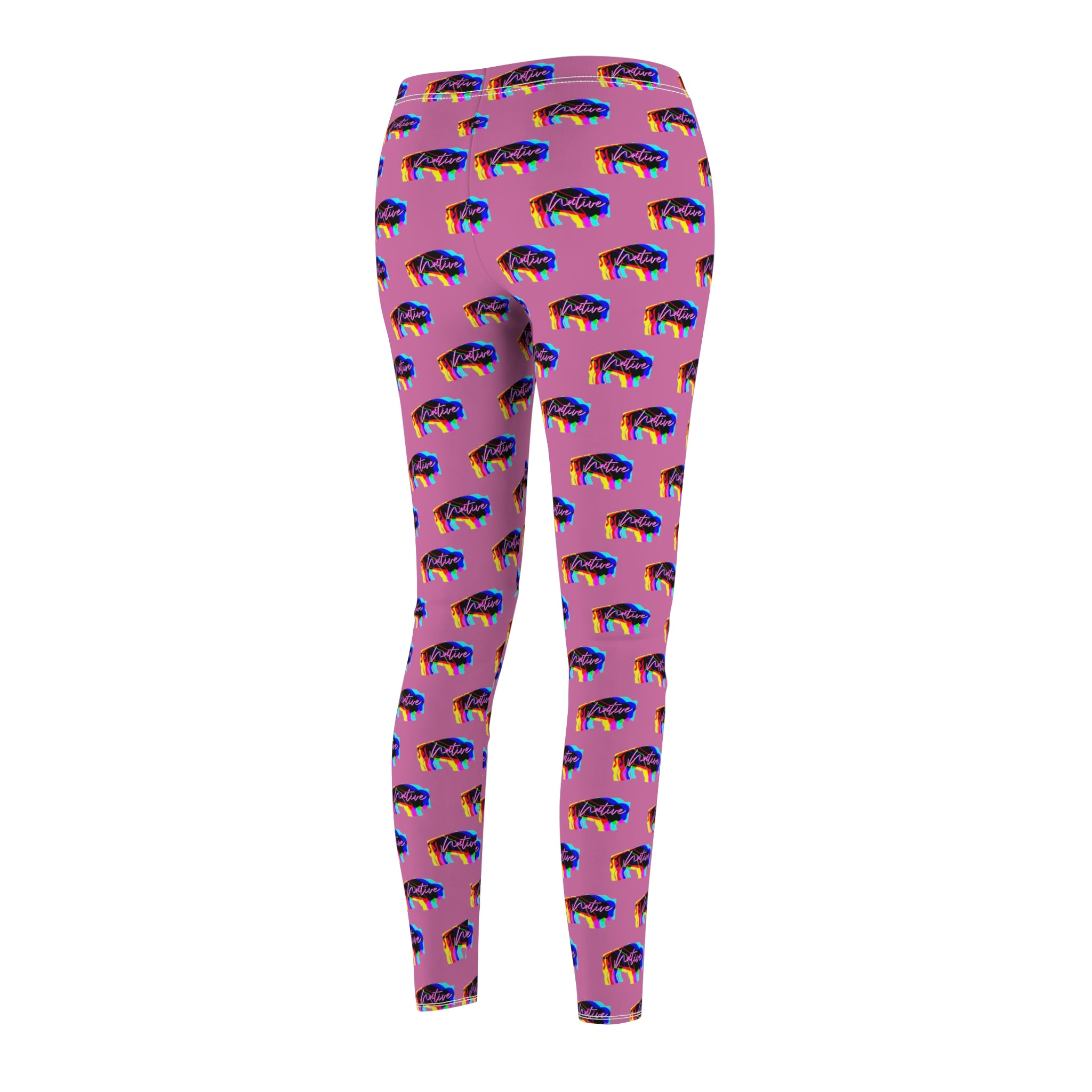 Muliti Color Innii-Bison Light Pink Women's Casual Leggings