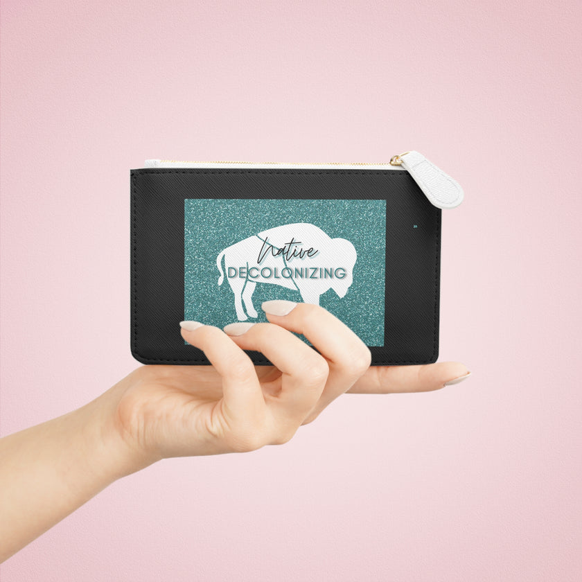 Native White Bison Decolonizing Mini Clutch Bag