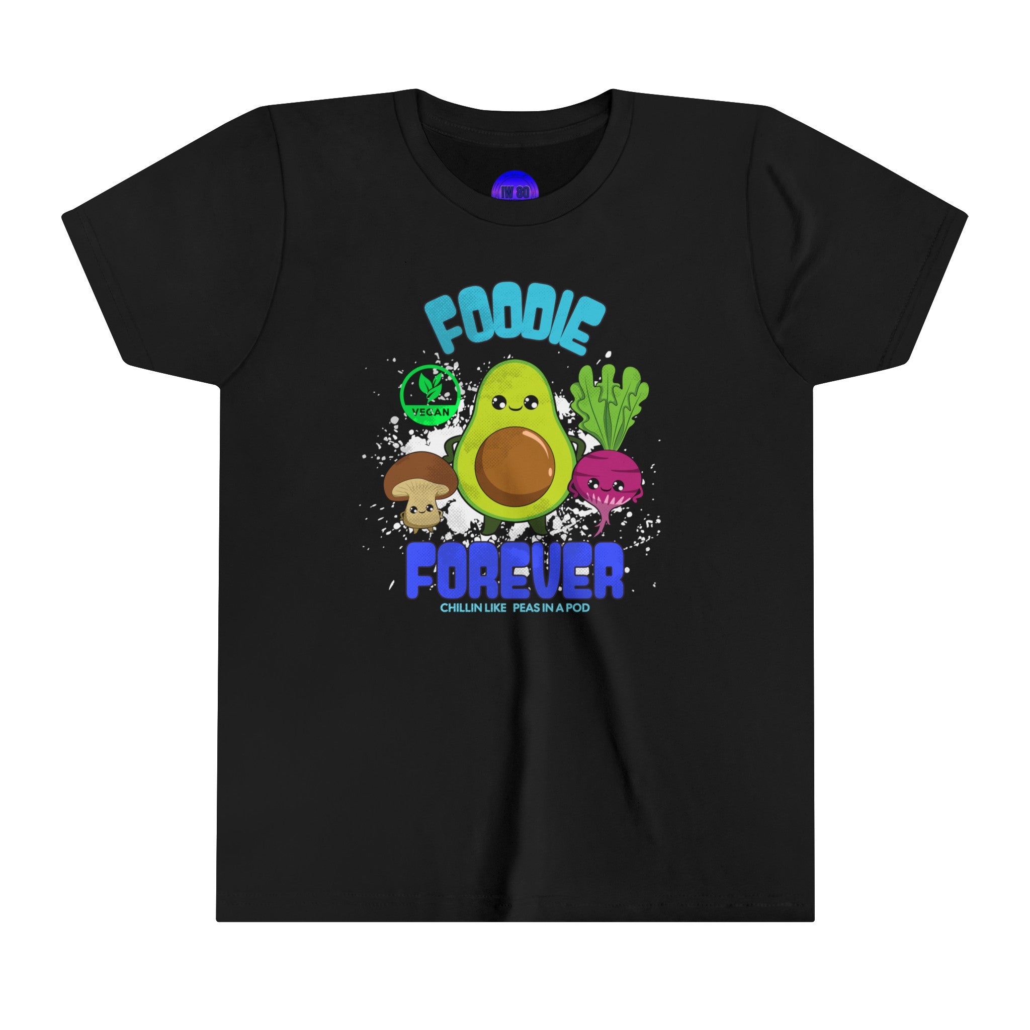 Foodie, Peas in a Pod, Healthy, White, Black, Green, or Blue Youth Short Sleeve Tee