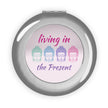 Buddha Living in the Present Compact Travel Mirror