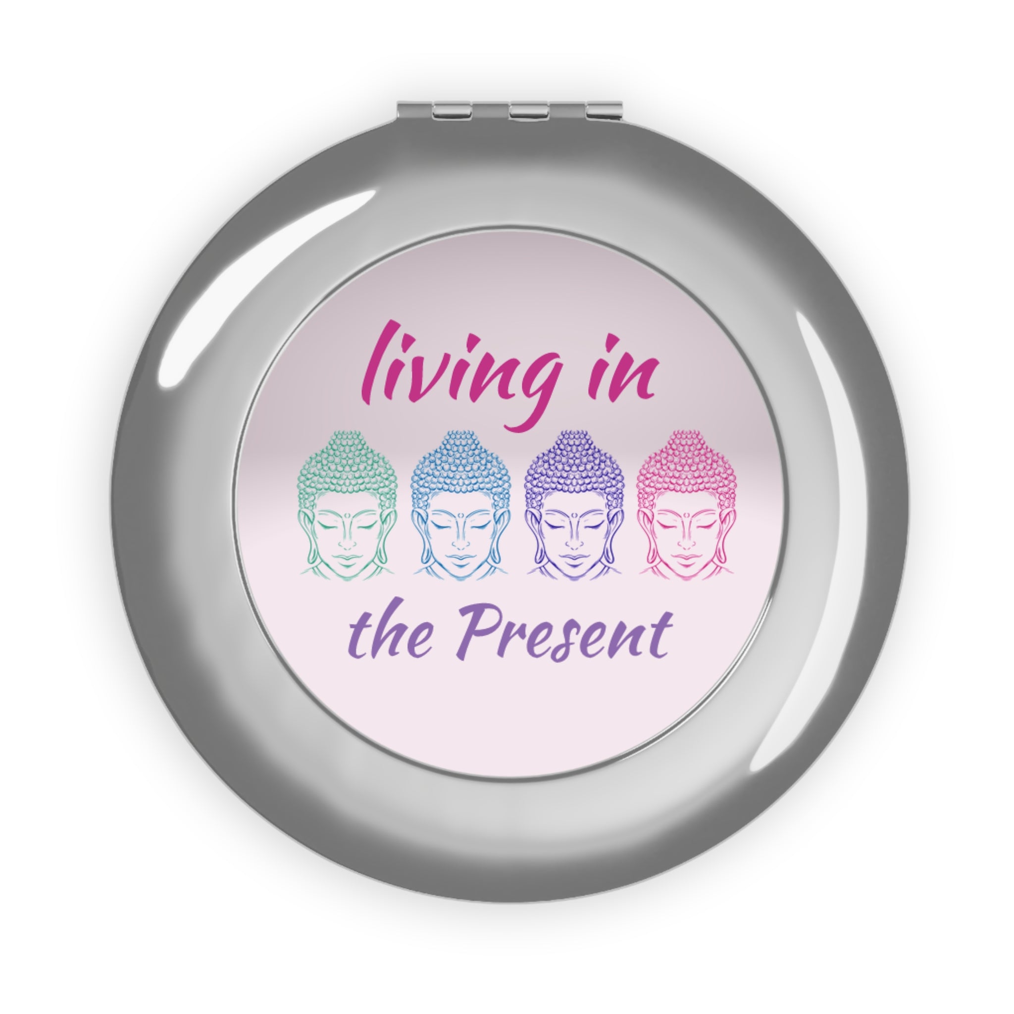 Buddha Living in the Present Compact Travel Mirror