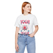 Lotus Flower Graphic, Yoga Unisex Jersey Short Sleeve Tshirt, Black or White