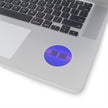 Iron Woman 80 Logo Blue Kiss-Cut Stickers