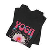 Lotus Flower Graphic, Yoga Unisex Jersey Short Sleeve Tshirt, Black or White