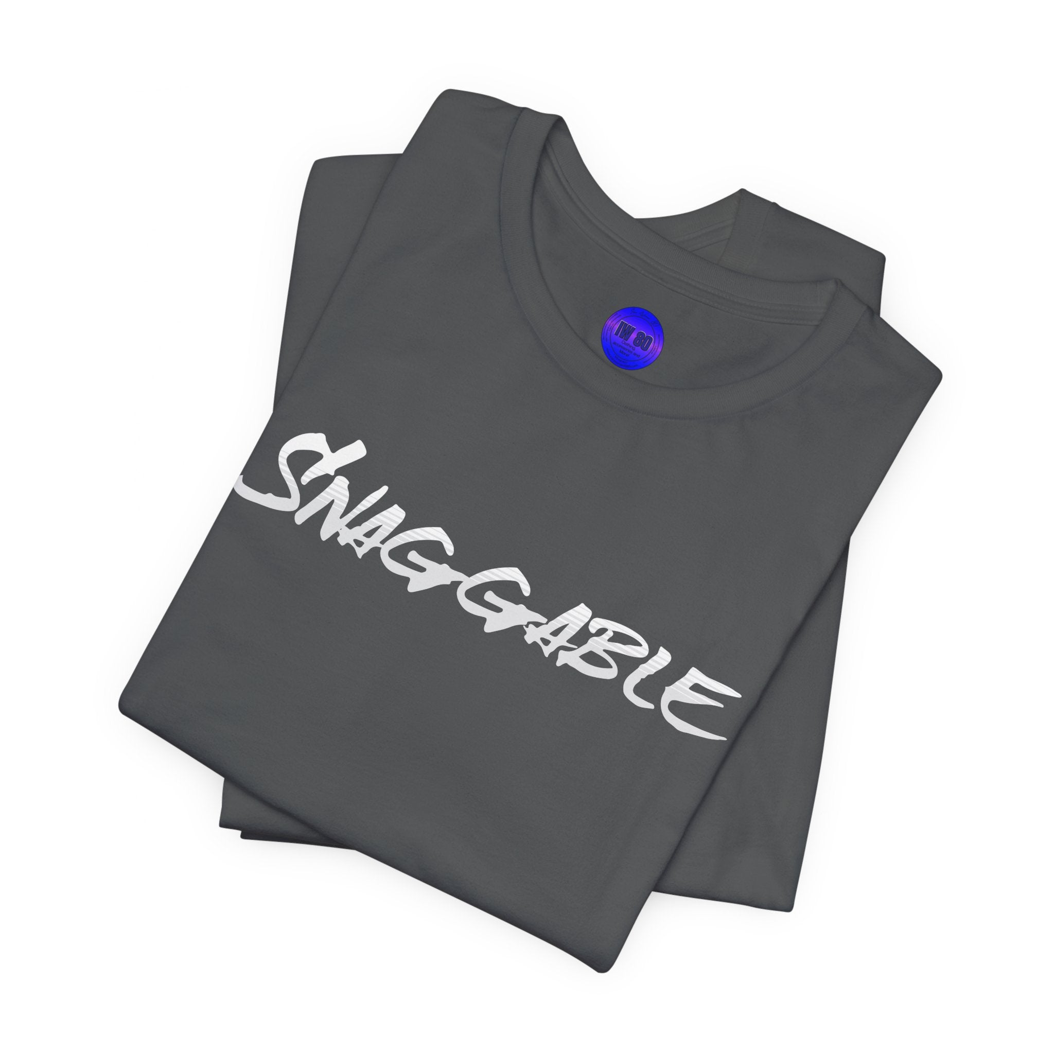 Snaggable, Rez Humor, Black, Asphalt, Pink or Red, Unisex Jersey Short Sleeve Tee