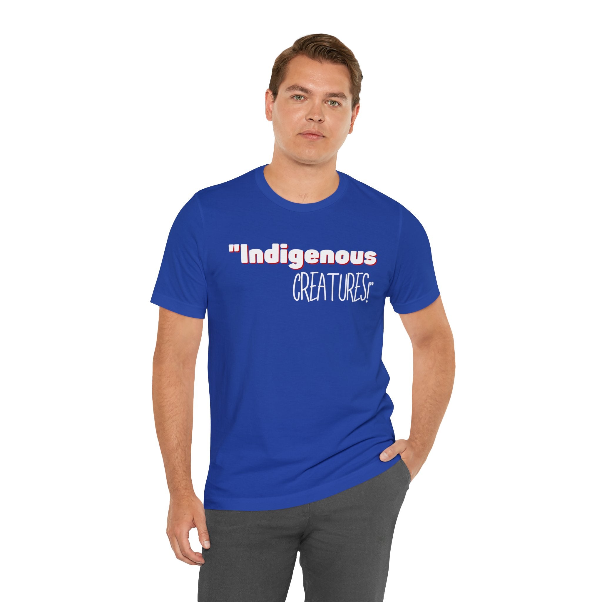 Indigenous...... status? Creatures Black Unisex Jersey Short Sleeve Tee