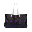 Rainbow Native American Stars Black Weekender Tote Bag