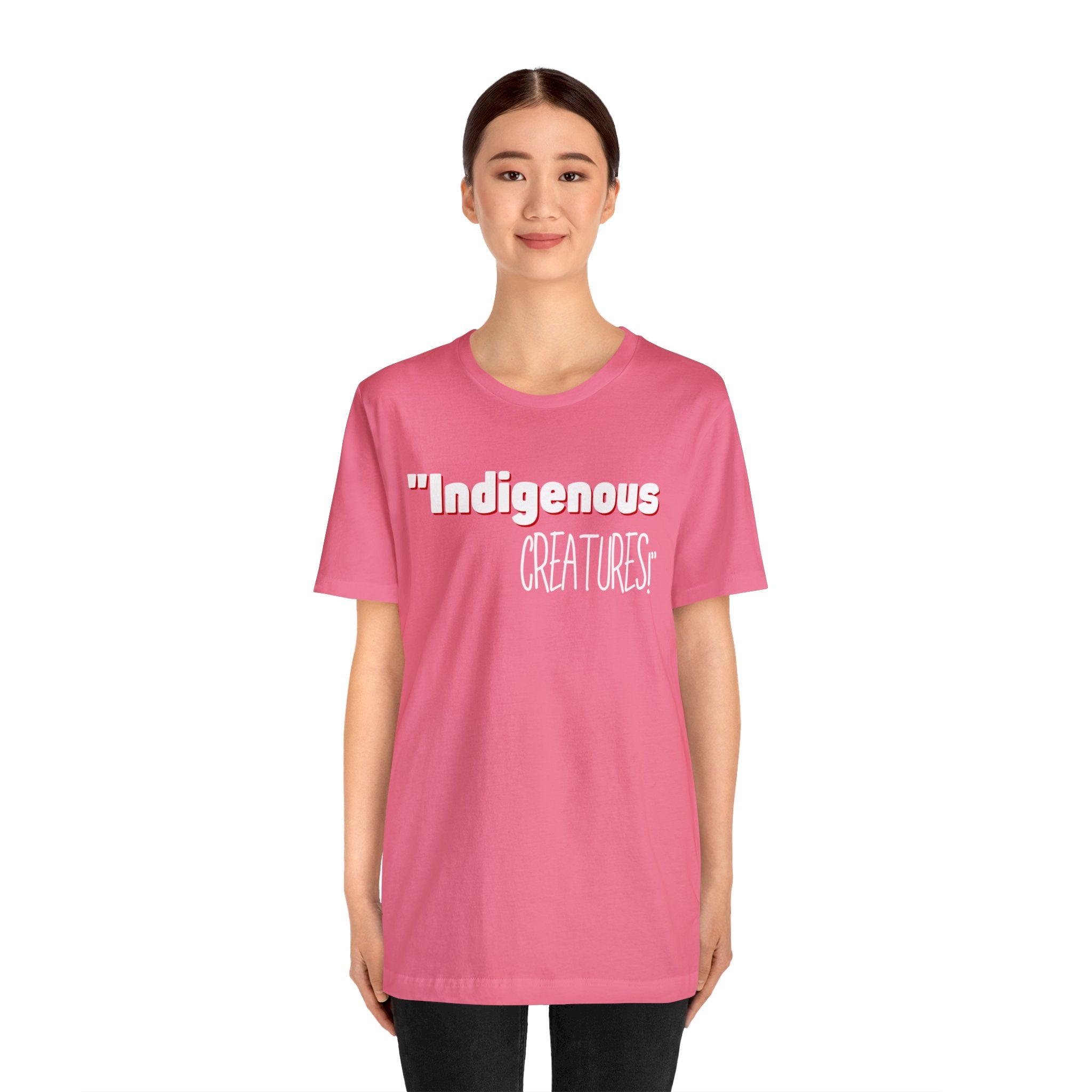 Indigenous...... status? Creatures Black Unisex Jersey Short Sleeve Tee