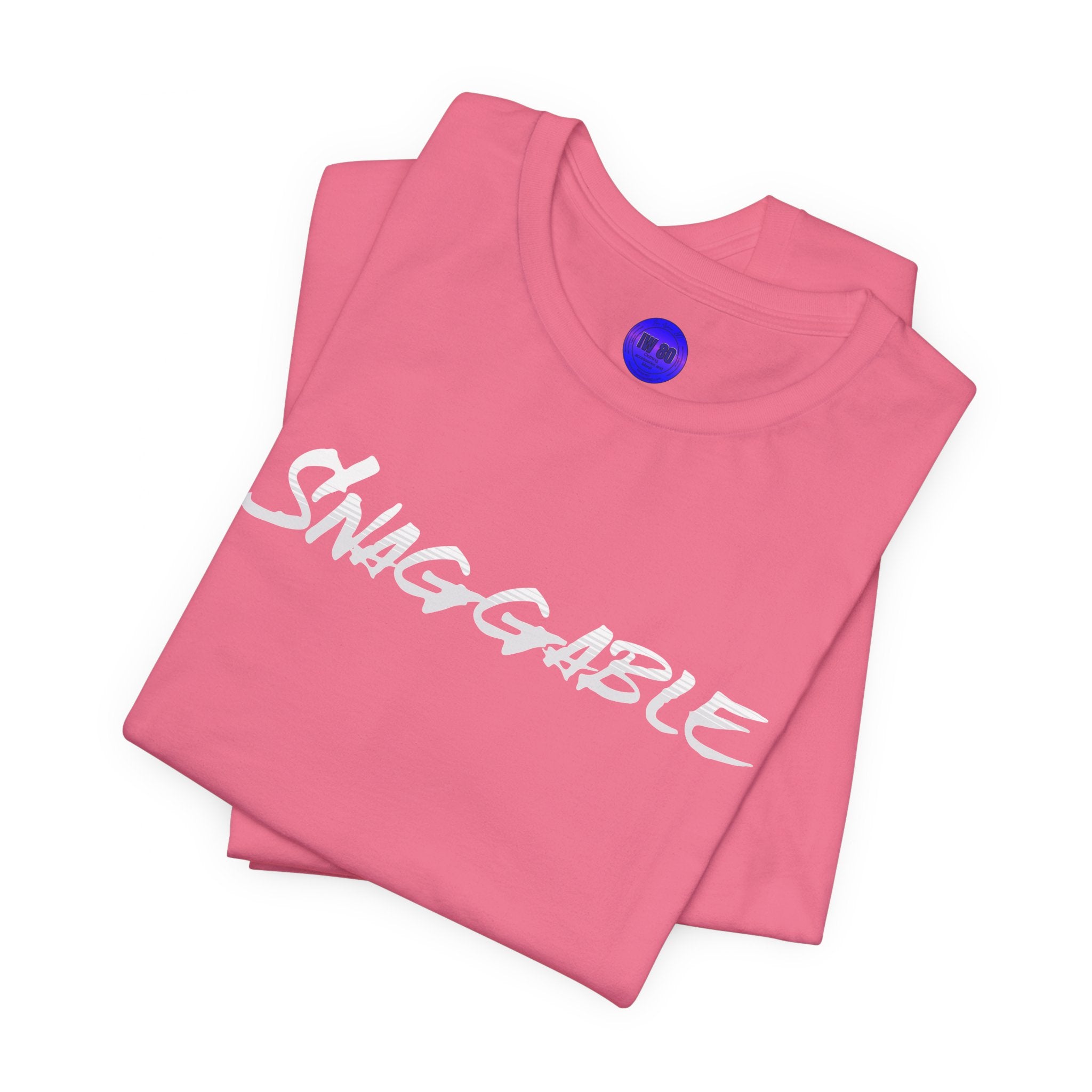 Snaggable, Rez Humor, Black, Asphalt, Pink or Red, Unisex Jersey Short Sleeve Tee