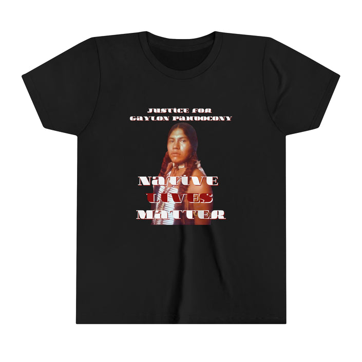 Justice for Gaylon Pahdocony MMIP Youth Short Sleeve Tee