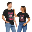 Lotus Flower Graphic, Yoga Unisex Jersey Short Sleeve Tshirt, Black or White