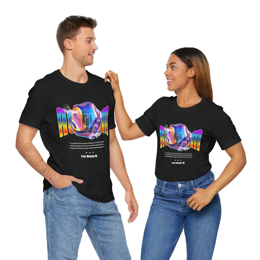 Autism Acceptance, Awareness Shirt, Black Unisex Jersey Short Sleeve Tshirt