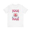 Lotus Flower Graphic, Yoga Unisex Jersey Short Sleeve Tshirt, Black or White