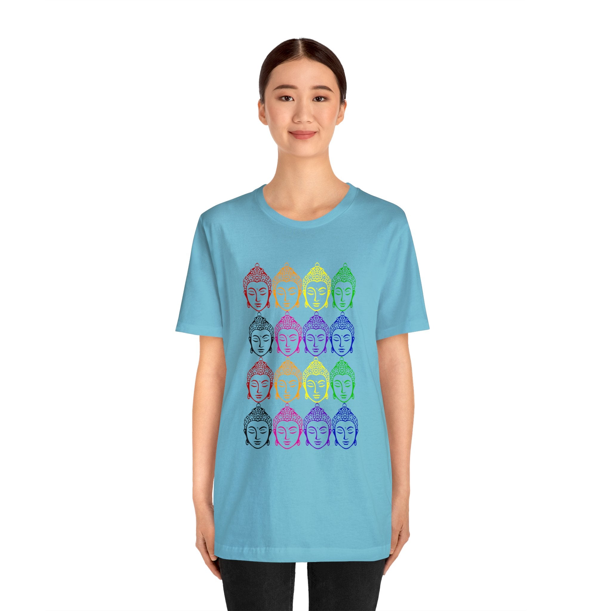 Rainbow of Buddhas Unisex Jersey Short Sleeve Tee