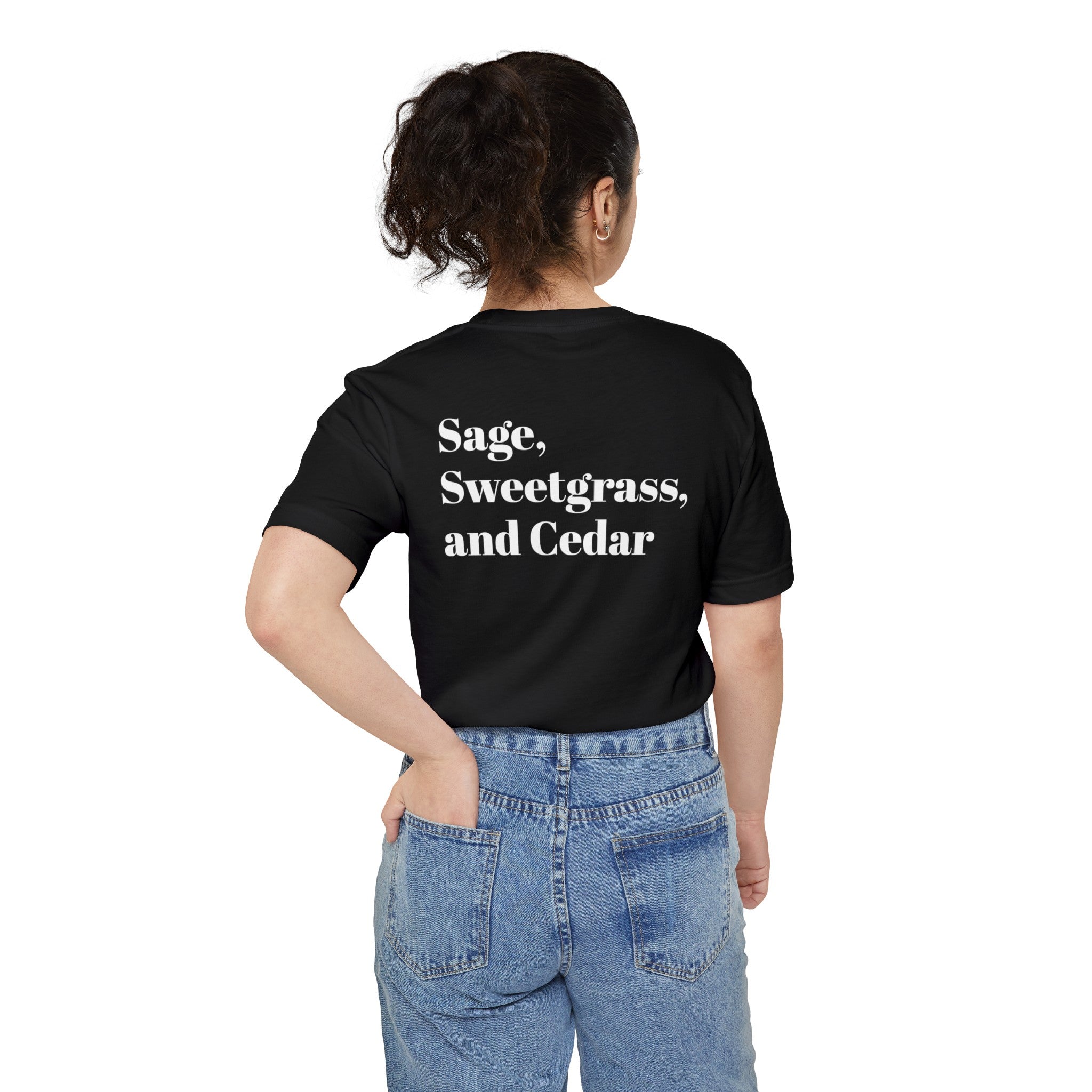 Your Tribe, food and Medicine, personalized Shirt, Blue, Black, or White, Unisex Pocket T-shirt