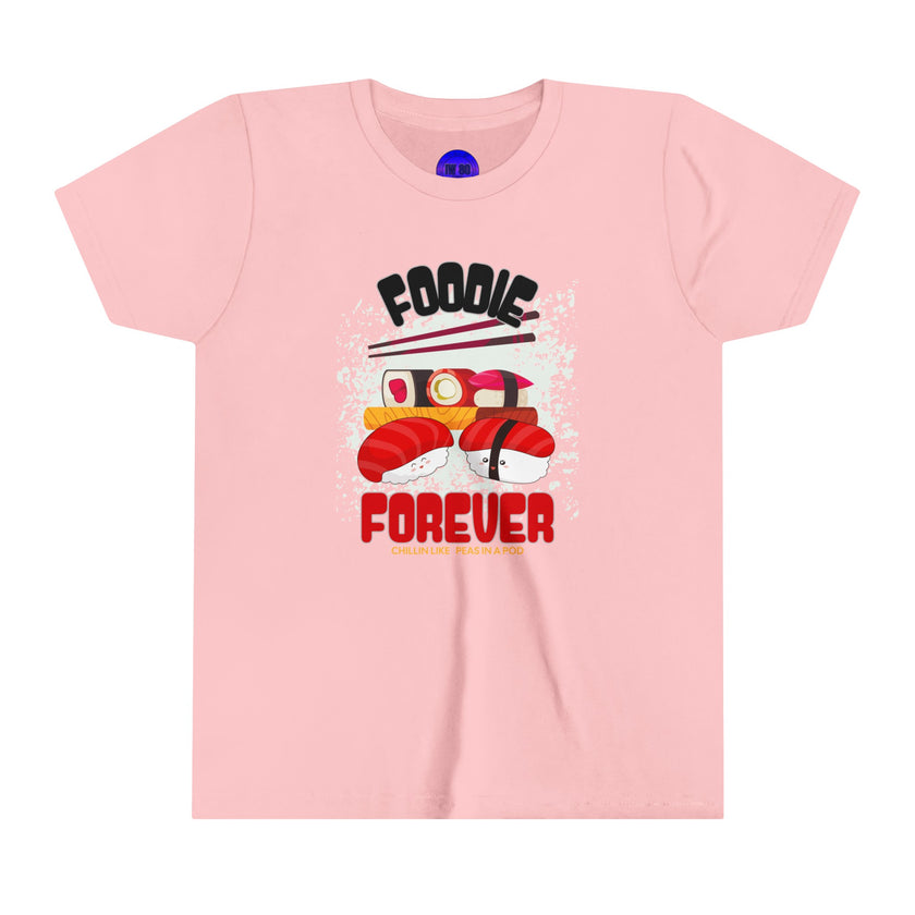 Foodie, Peas in a Pod, Cute Sushie, White, Gray, Blue, or Pink Youth Short Sleeve Tee