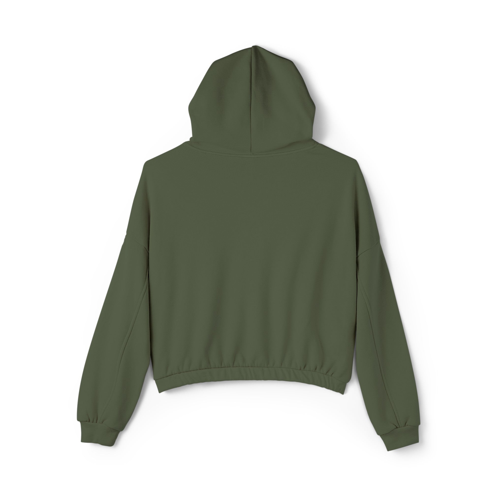 Native Innii aka Bison Graphic, Still Here, Native Pride, Black, Dust, Green or Athletic, Women's Cinched Bottom Hoodie