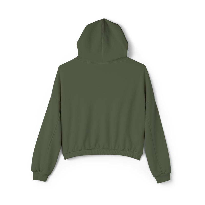 Native Innii aka Bison Graphic, Still Here, Native Pride, Black, Dust, Green or Athletic, Women's Cinched Bottom Hoodie