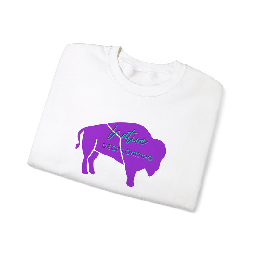 Native Bison Decolonizing Unisex Heavy Blend Crewneck Sweatshirt
