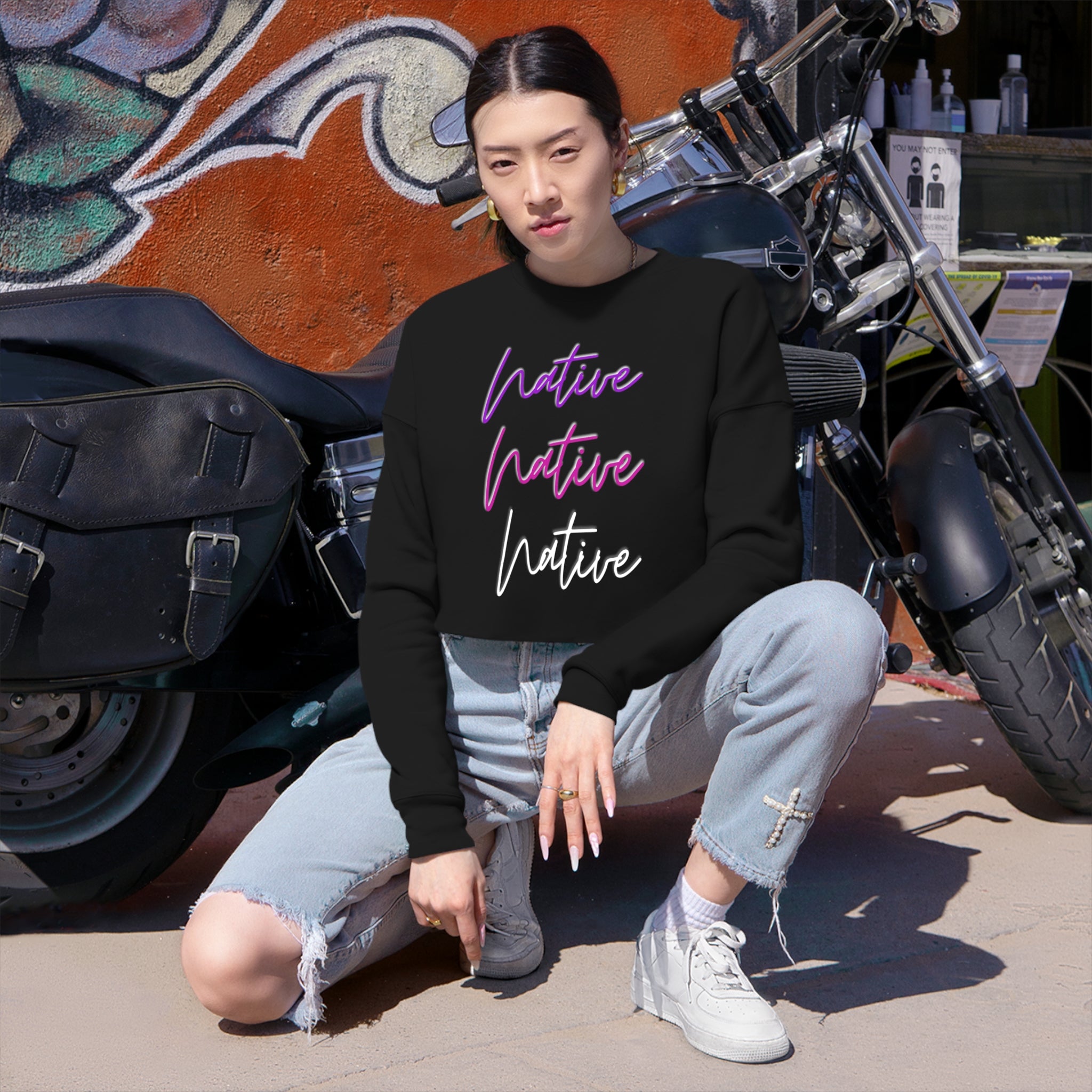 Native Native Native Women's Cropped Sweatshirt
