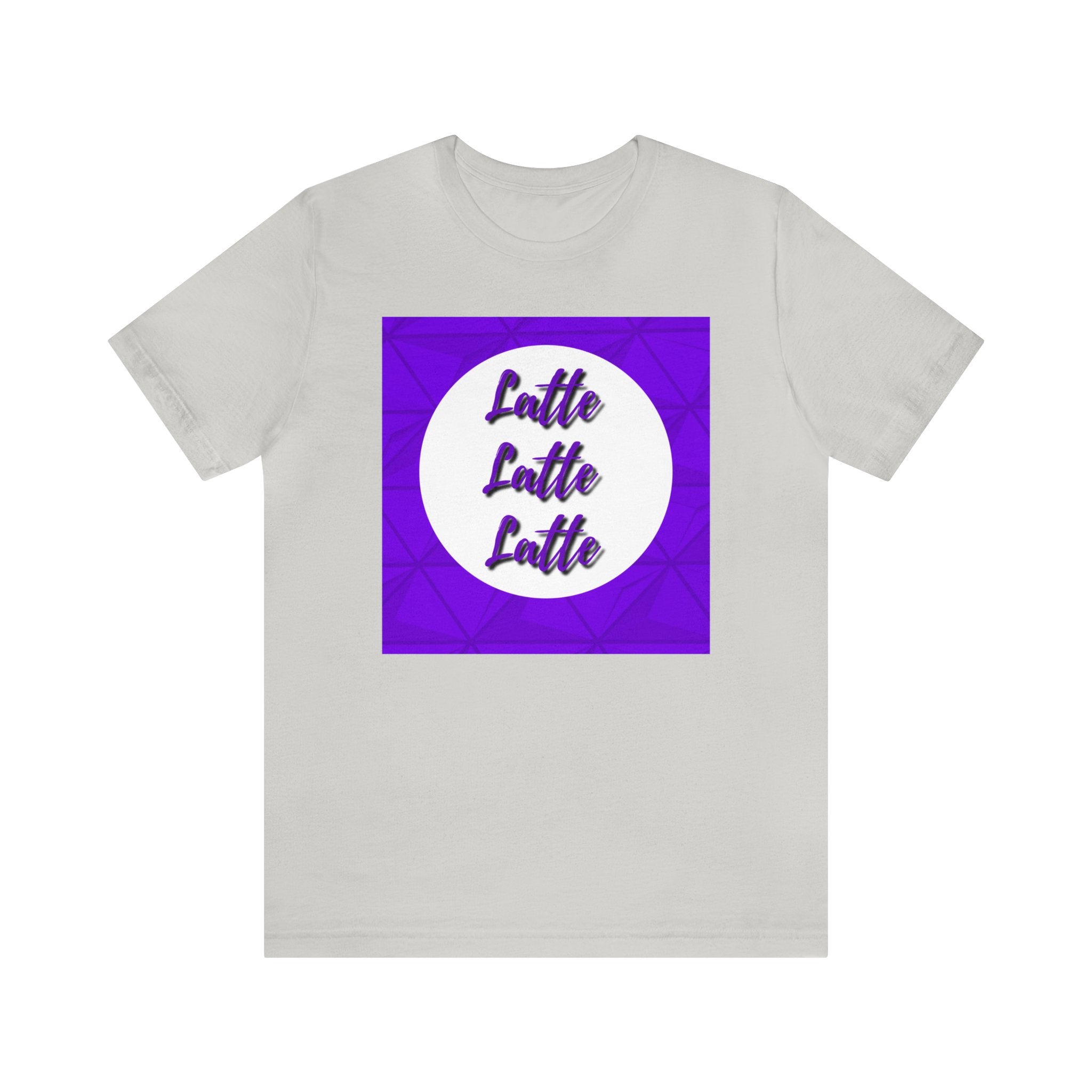 Latte Latte Latte purple graphic Unisex Jersey Short Sleeve Tee
