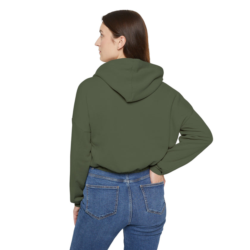Native Innii aka Bison Graphic, Still Here, Native Pride, Black, Dust, Green or Athletic, Women's Cinched Bottom Hoodie