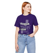 Yoga Nature Gratitude, Black, Green, Aqua, True Royal, Purple, Berry and Red, Unisex Jersey Short Sleeve Tshirt