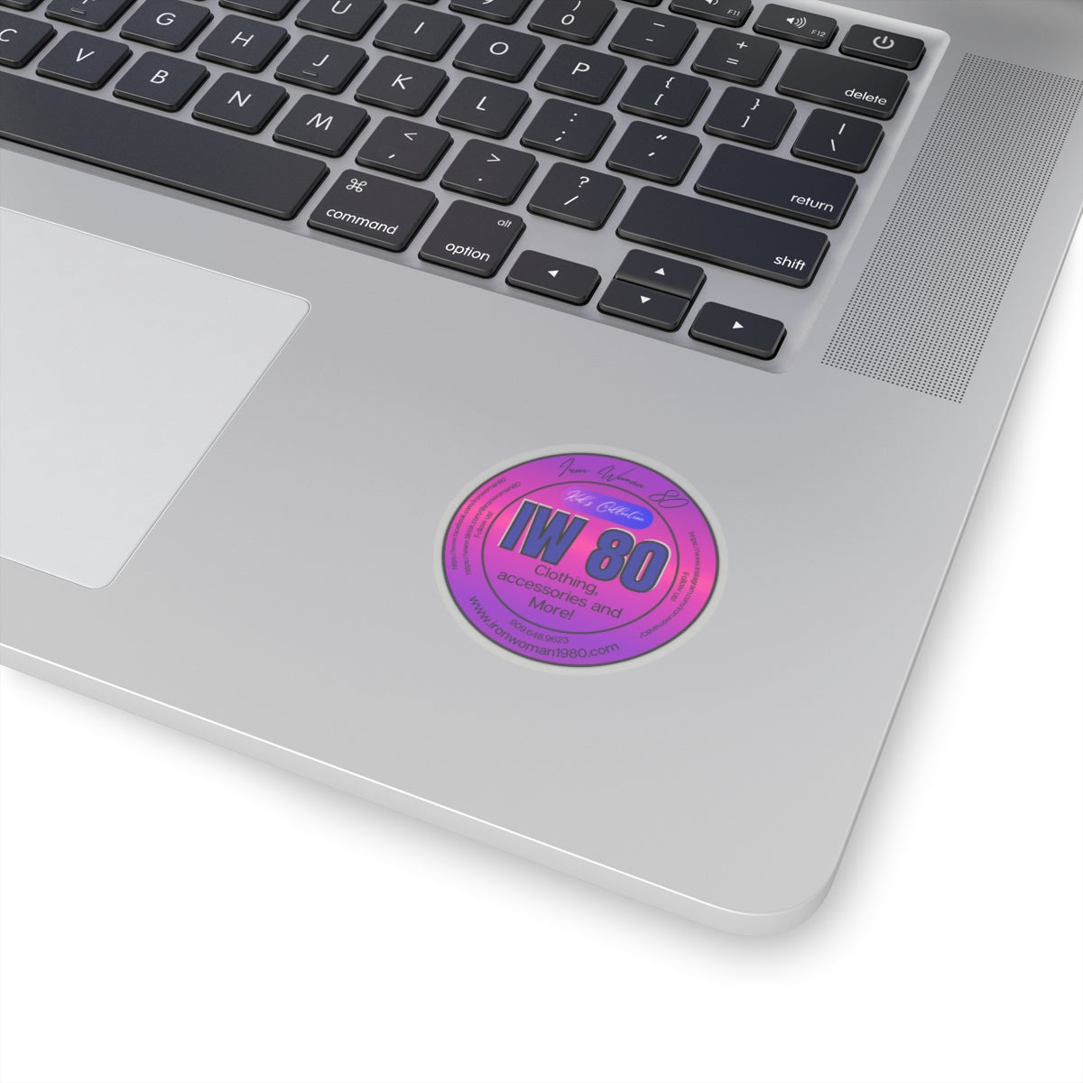 Iron Woman 80 Logo Kid's Collection Pink Kiss-Cut Stickers