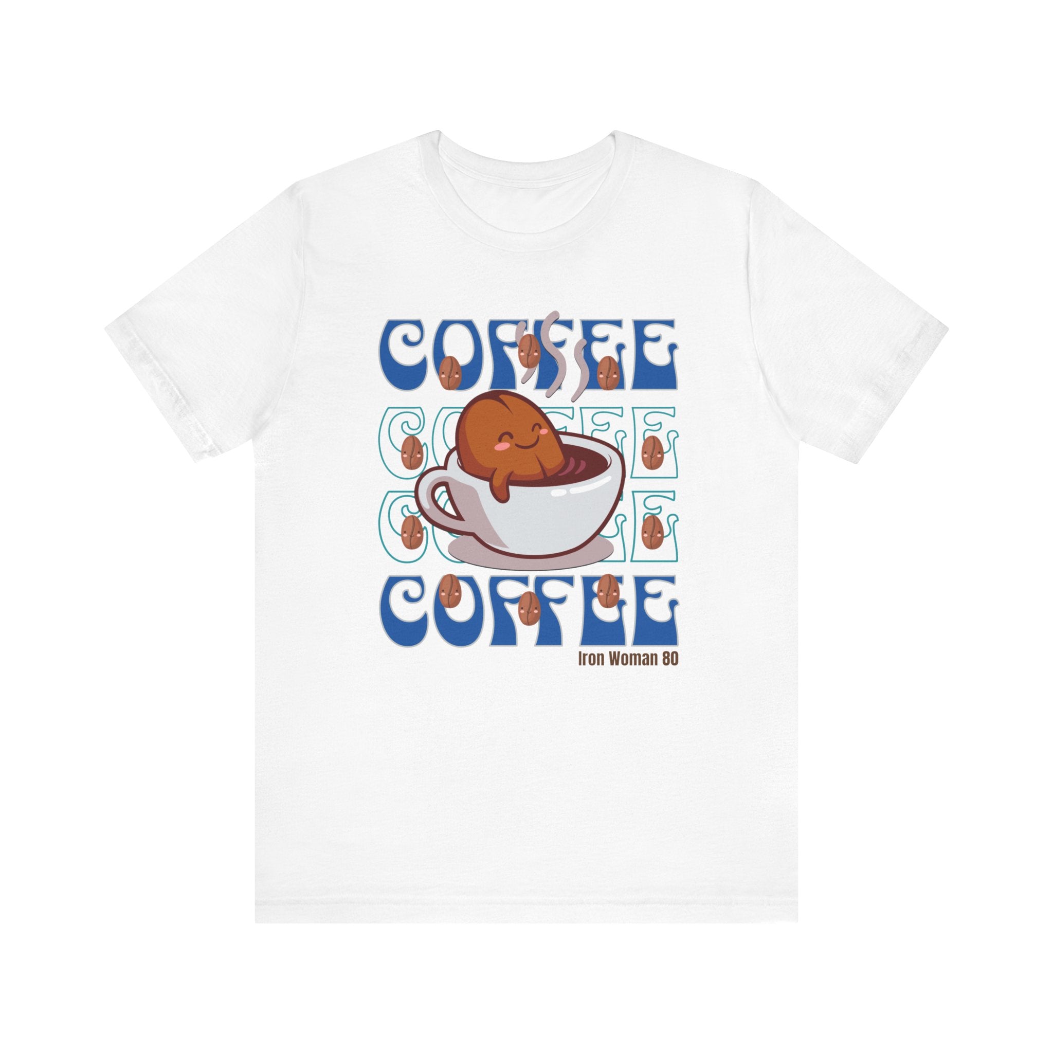 Coffee Cup Cutie Graphic, Coffee Unisex Jersey Short Sleeve Tshirt, Black or White