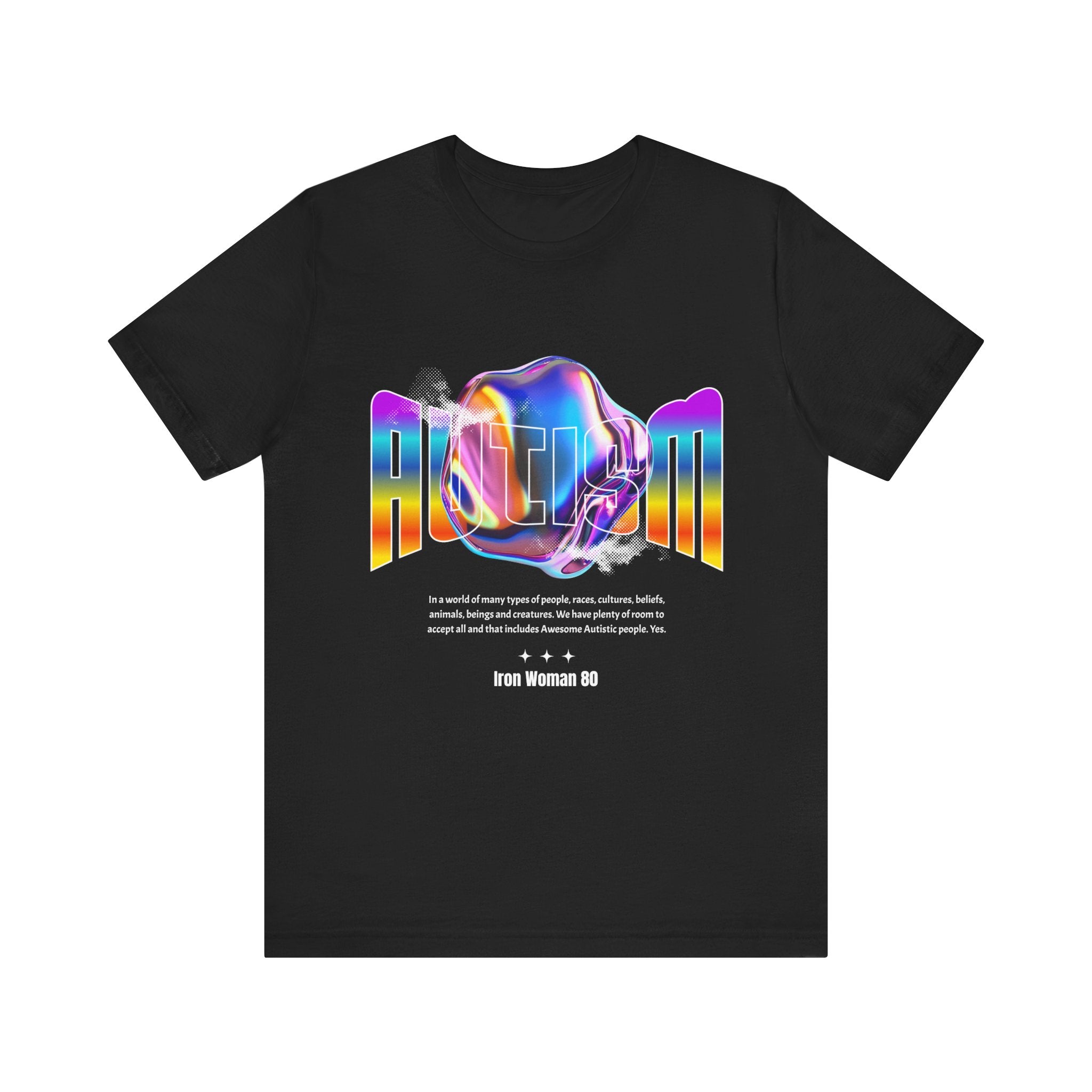 Autism Acceptance, Awareness Shirt, Black Unisex Jersey Short Sleeve Tshirt