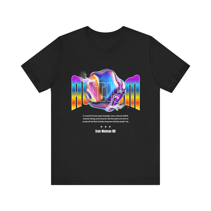 Autism Acceptance, Awareness Shirt, Black Unisex Jersey Short Sleeve Tshirt
