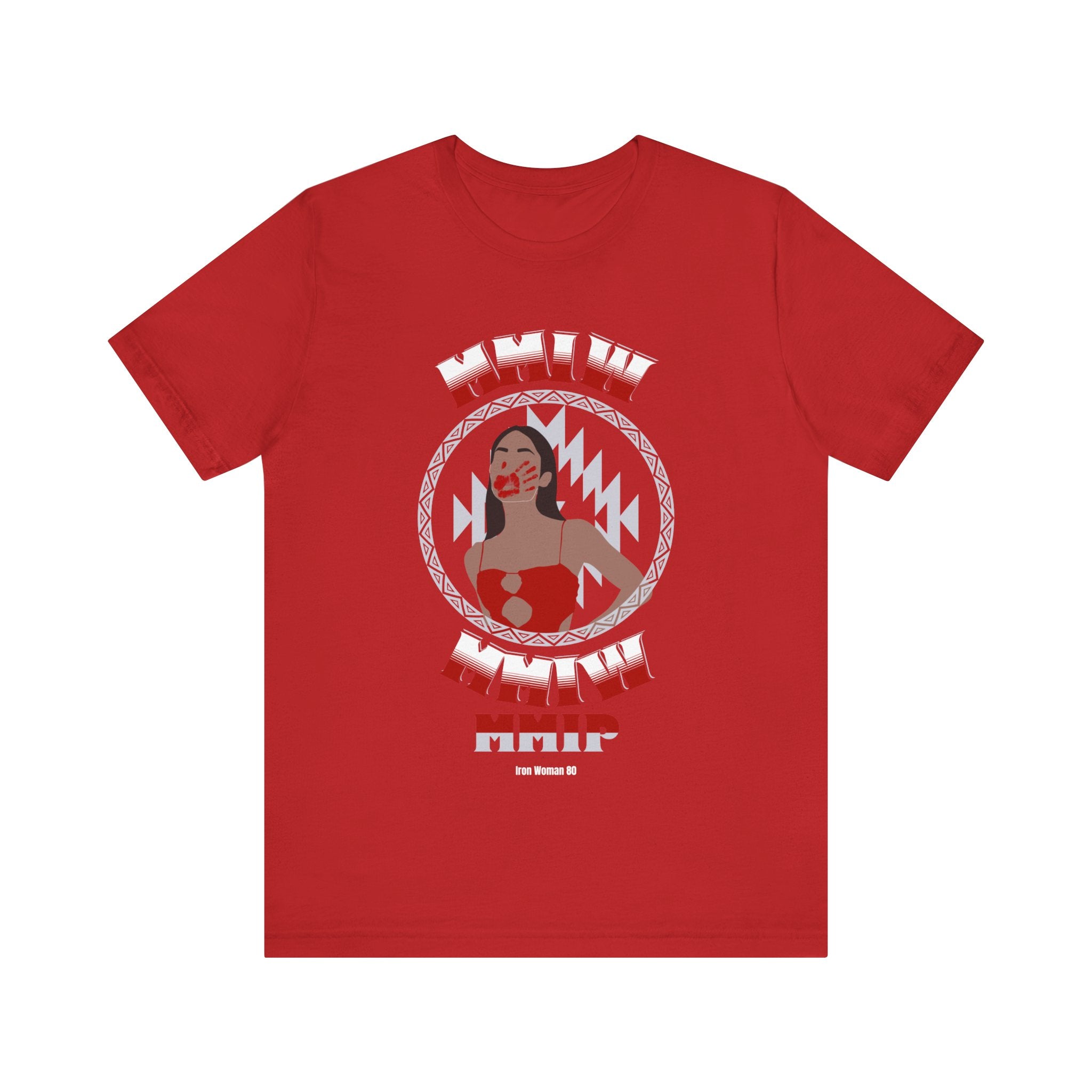 MMIP, MMIW, MMIM, Native American Awareness, Red or Black Unisex Jersey Short Sleeve Tee