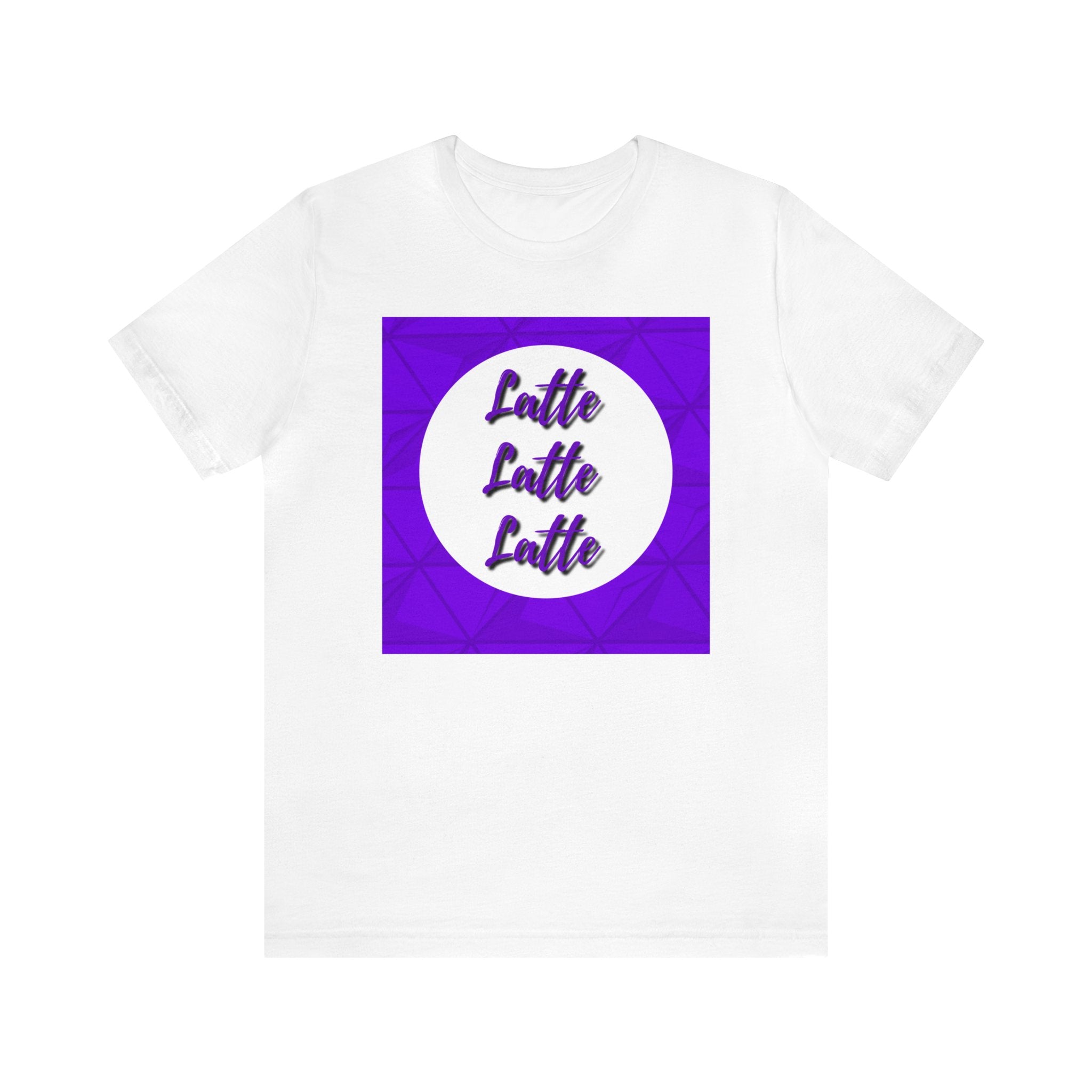 Latte Latte Latte purple graphic Unisex Jersey Short Sleeve Tee