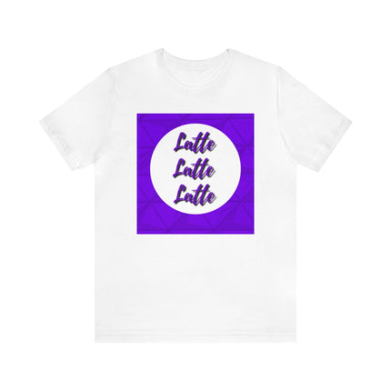 Latte Latte Latte purple graphic Unisex Jersey Short Sleeve Tee