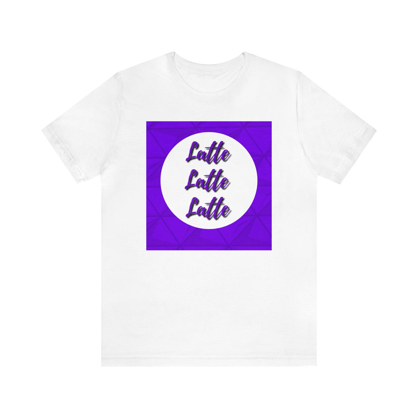 Latte Latte Latte purple graphic Unisex Jersey Short Sleeve Tee