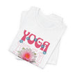 Lotus Flower Graphic, Yoga Unisex Jersey Short Sleeve Tshirt, Black or White