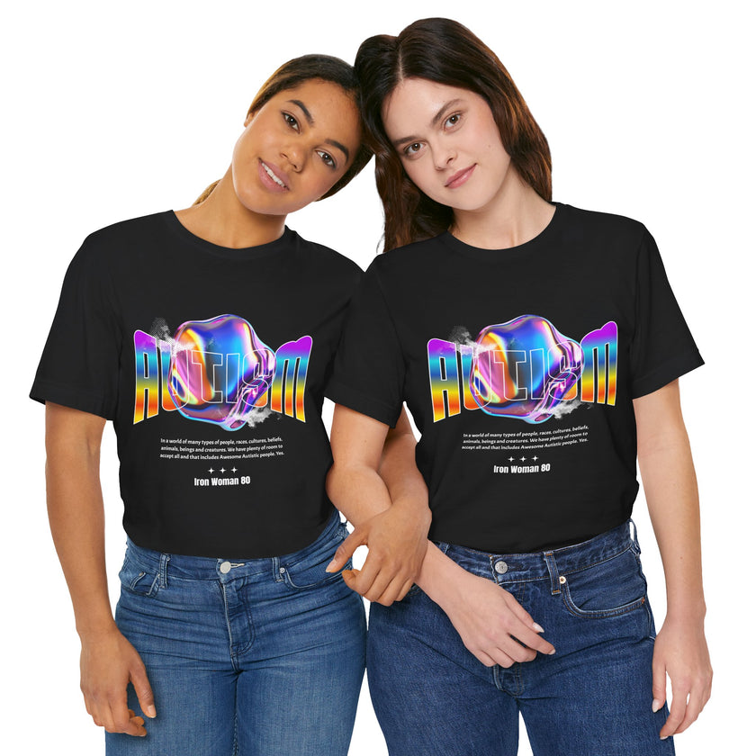 Autism Acceptance, Awareness Shirt, Black Unisex Jersey Short Sleeve Tshirt
