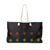 Rainbow Native American Stars Black Weekender Tote Bag