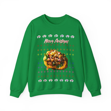 Ugly Christmas Indian Taco Unisex Heavy Blend™ Crewneck Sweater