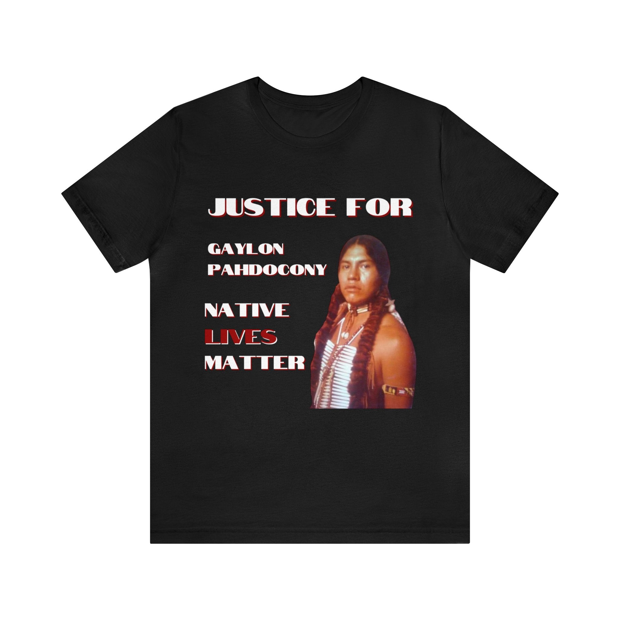 Gaylon Pahdocony, Black, Justice Shirt, MMIP, MMIM Unisex Jersey Short Sleeve Tee