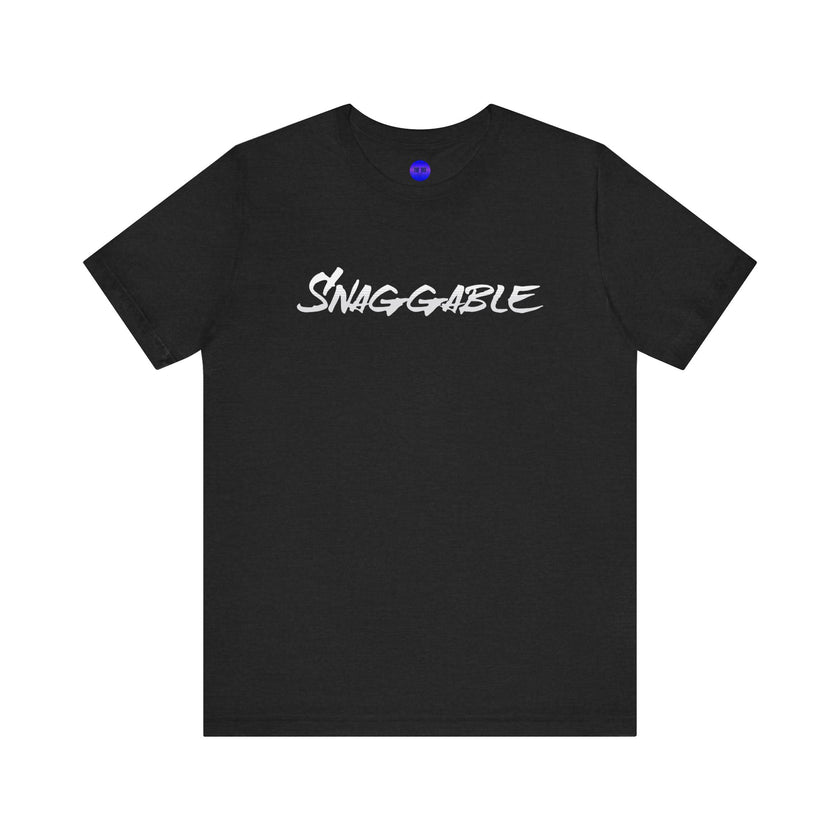 Snaggable, Rez Humor, Black, Asphalt, Pink or Red, Unisex Jersey Short Sleeve Tee