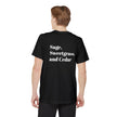 Your Tribe, food and Medicine, personalized Shirt, Blue, Black, or White, Unisex Pocket T-shirt