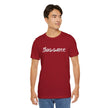 Snaggable, Rez Humor, Black, Asphalt, Pink or Red, Unisex Jersey Short Sleeve Tee
