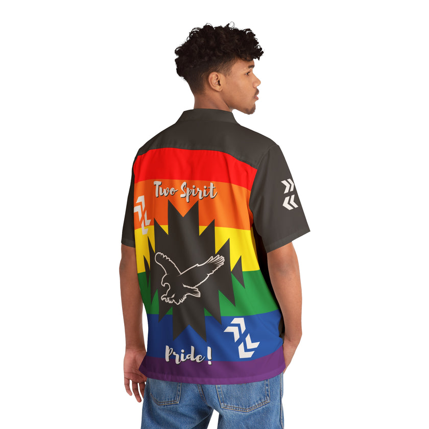 Two Spirit Pride Men's Hawaiian Shirt (AOP)