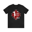 My Body My Choice Not Yours Womens Rights Awareness Black and Red Unisex Jersey Short Sleeve Tee