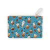 Coffee lovers Teal Mini Clutch Bag