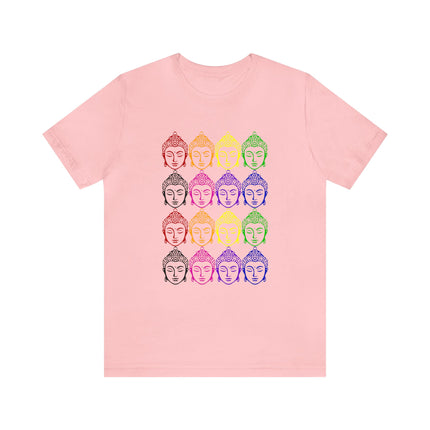 Rainbow of Buddhas Unisex Jersey Short Sleeve Tee