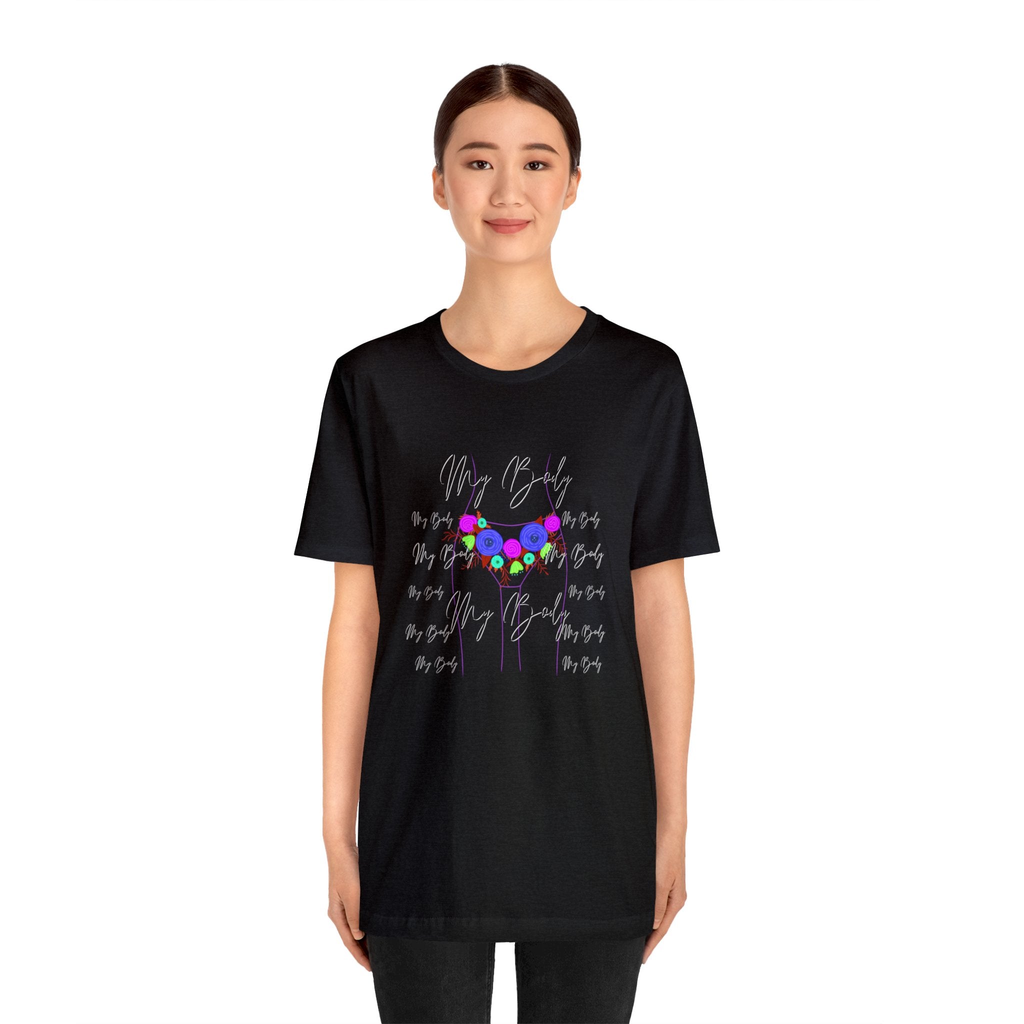 My Body My Body Women Rights Awareness Black Pink Berry Unisex Jersey Short Sleeve Tee